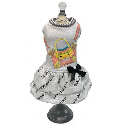 Barklenciaga City Dog Dress Peach