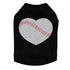 Baseball Heart Rhinestone Dog Tank