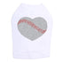 Baseball Heart Rhinestone Dog Tank