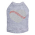 Baseball Heart Rhinestone Dog Tank