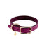 Beverly Classic Leather Dog Collar Amethyst