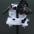 Black And White Lily Flower Dog Harness Vest