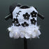 Black And White Lily Flower Dog Harness Vest