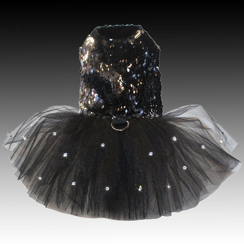 Black Glitters Sparkle Tutu Dog Dress