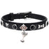 Black Tie Ready Charm Leather Dog Collar