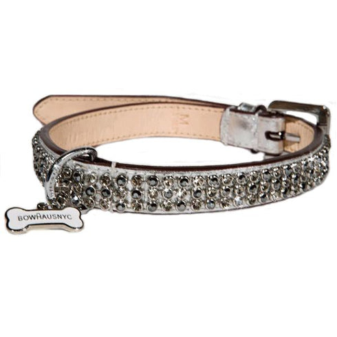 Bling Silver Dog Collar Large