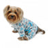 Blue And Grey Hearts Fleece Turtleneck Dog Pajamas Medium
