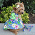 Blue Lagoon Hawaiian Hibiscus Dog Dress/Matching Leash