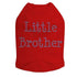 Blue Little Brother Rhinestone Dog Tank