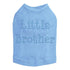 Blue Little Brother Rhinestone Dog Tank