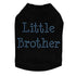 Blue Little Brother Rhinestone Dog Tank