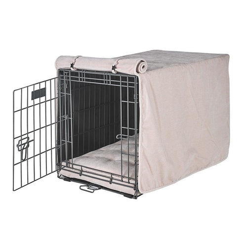 Blush Microvelvet Dog Crate Cover