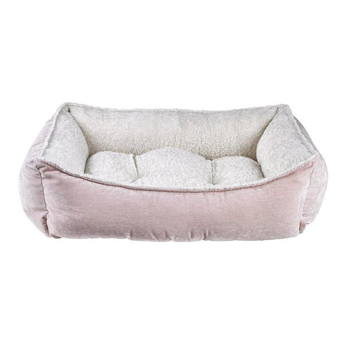 Blush Microvelvet Scoop Dog Bed
