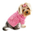 Bobble Stitch Turtleneck Dog Sweater Pink Large