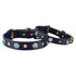 Boho Pearl Blue Leather Dog Collar