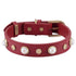 Boho Red Leather Dog Collar