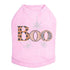 Boo With Silver Spiders Rhinestone Dog Tank