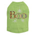 Boo With Silver Spiders Rhinestone Dog Tank