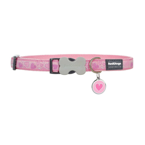 Breezy Love Pink Dog Collar/Tag Set