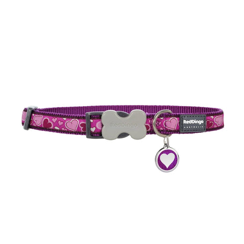 Breezy Love Purple Dog Collar/Glitter Tag Set