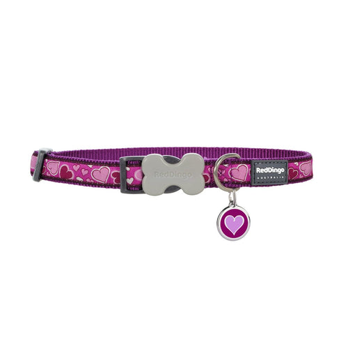 Breezy Love Purple Dog Collar/Tag Set