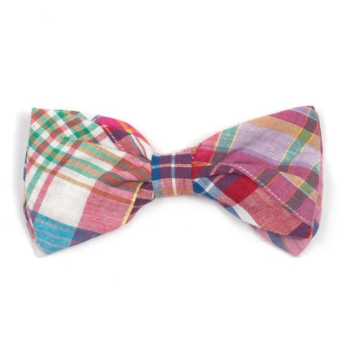 Bright Patch Madras Dog Bow Tie Large