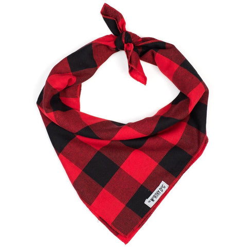 Buffalo Check Dog Bandana Red/Black
