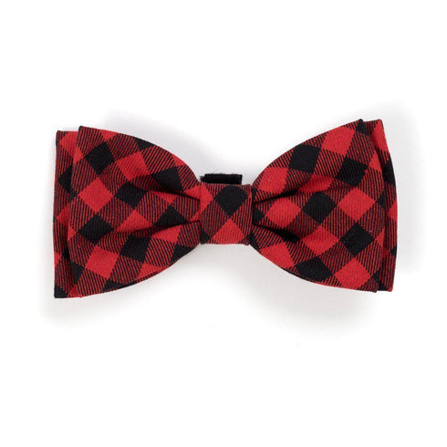 Buffalo Check Dog Bow Tie Red/Black