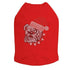Bulldog Santa Rhinestone Dog Tank