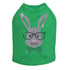 Bunny With Glasses Rhinestone Dog Tank