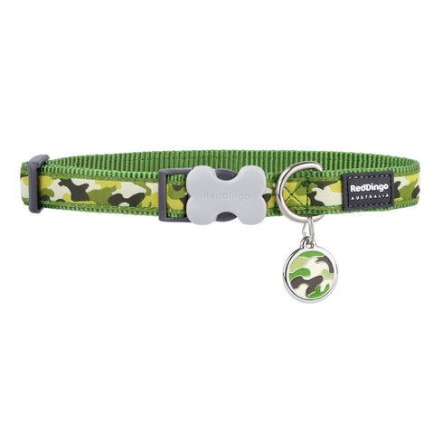 Camouflage Green Dog Collar/Tag Set