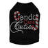 Candy Cane Cutie Rhinestone Dog Tank
