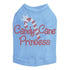Candy Cane Princess Rhinestone Dog Tank