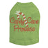 Candy Cane Princess Rhinestone Dog Tank