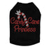 Candy Cane Princess Rhinestone Dog Tank
