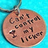 Can't Control My Licker Round Dog ID Tag