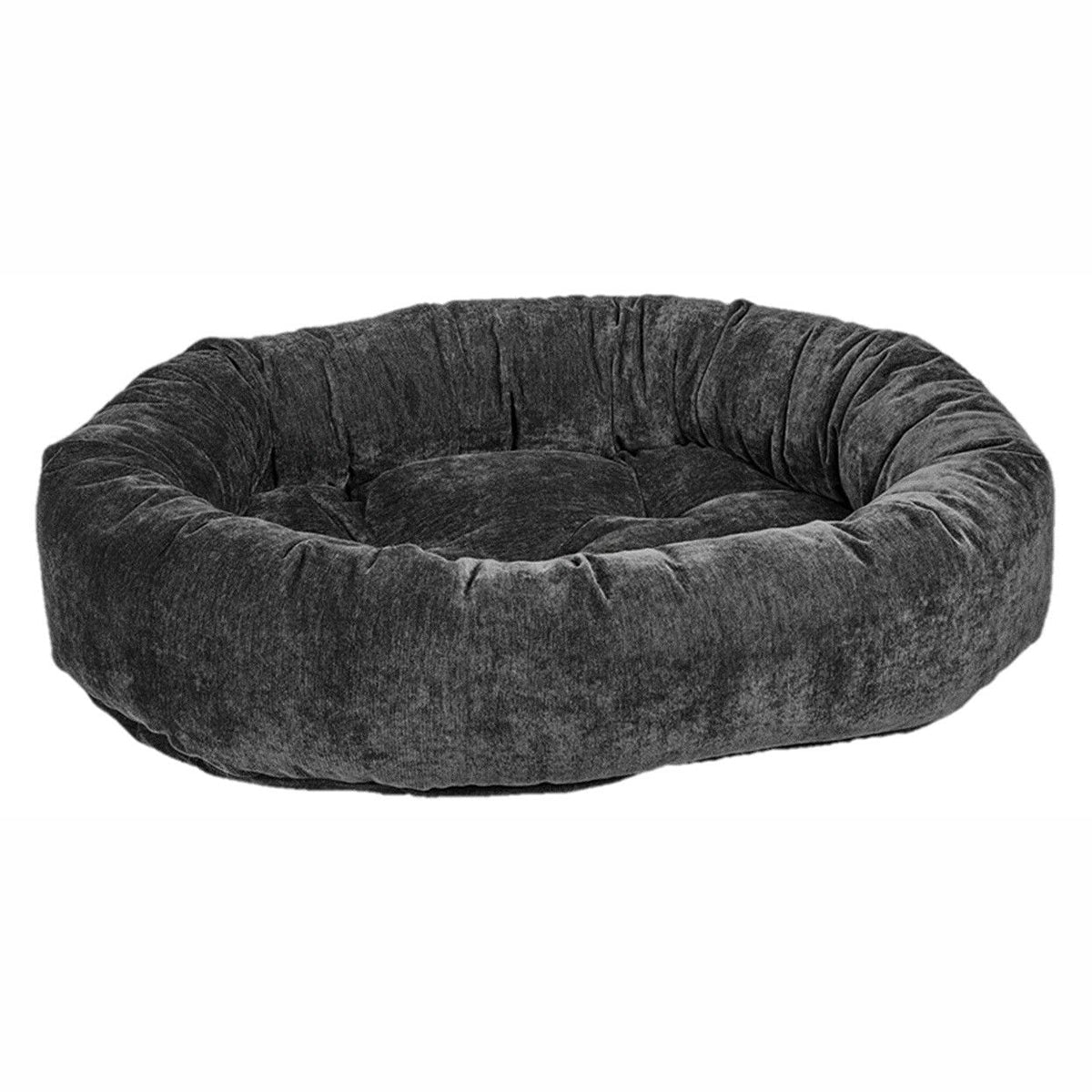Carbon Microvelvet Donut Dog Bed Bitch New York