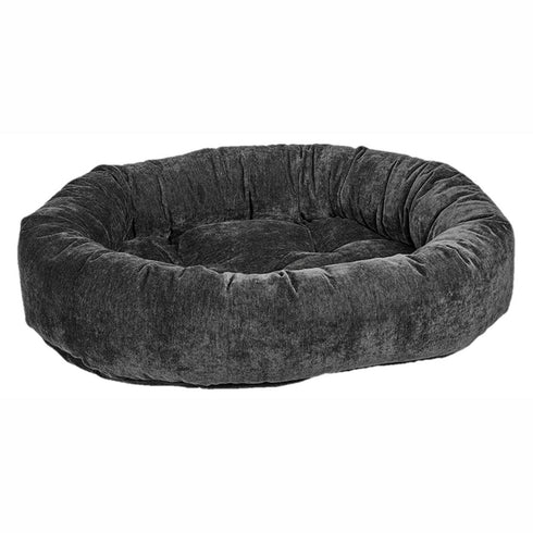 Carbon Microvelvet Donut Dog Bed