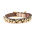 Chain Leather Dog Collar Antique