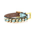Chain Leather Dog Collar Cloud