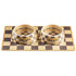 Chewy Vuiton Checker Dog Bowl Set Of Two