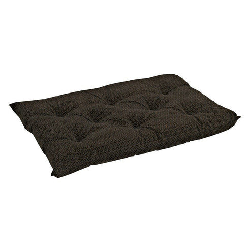 Chocolate Bones Microvelvet Tufted Cushion Dog Crate Mat