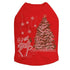 Christmas Tree With Reindeer Rhinestone Dog Tank