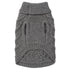 Chunky Knit Turtleneck Dog Sweater Grey