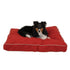 Classic Canvas Personalized Rectangle Dog Bed Barn Red/Khaki