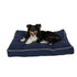 Classic Canvas Personalized Rectangle Dog Bed Blue/Khaki