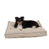 Classic Canvas Personalized Rectangle Dog Bed Khaki/Sage