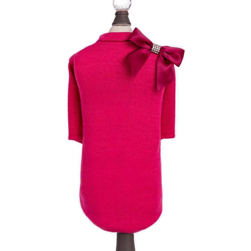 Cocktail Hour Dog Tee Fuchsia