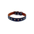 Colima Classic Combo Rhinestone Leather Dog Collar