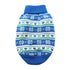 Combed Cotton Snowflake And Hearts Dog Sweater Blue